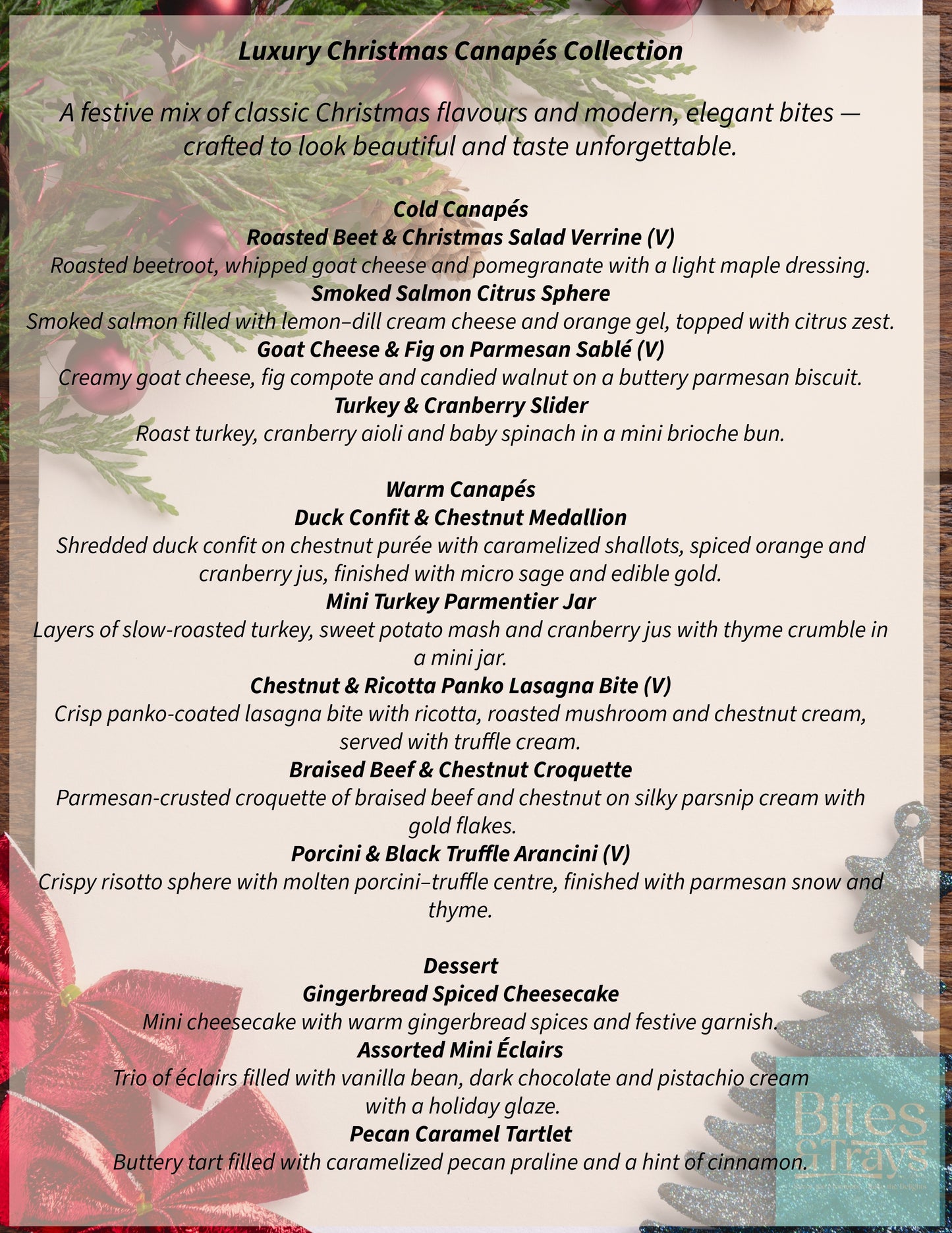 Luxury Christmas Canapés Collection
