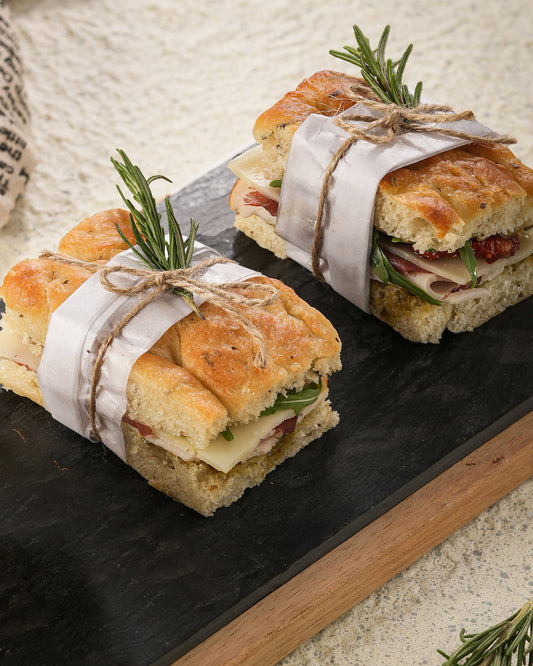 Focaccia club sandwich