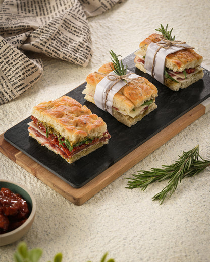 Focaccia club sandwich