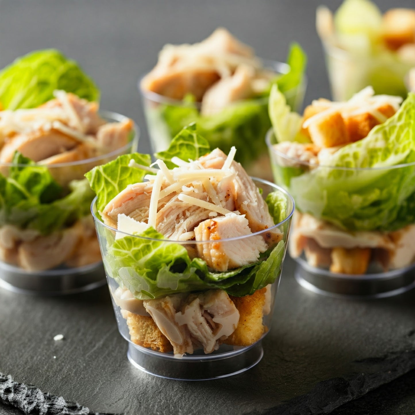 Chicken Caesar Salad Cups