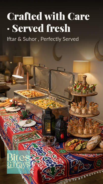 Classic Ramadan Iftar By Bites & Trays - 199 AED per guest.