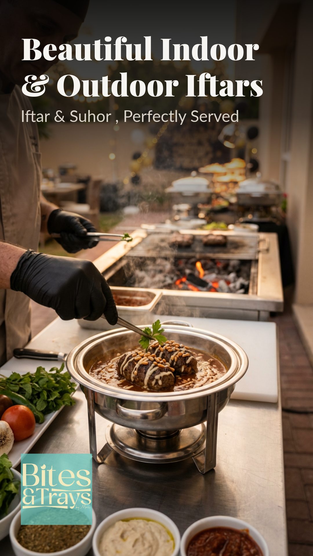 Classic Ramadan Iftar By Bites & Trays - 199 AED per guest.